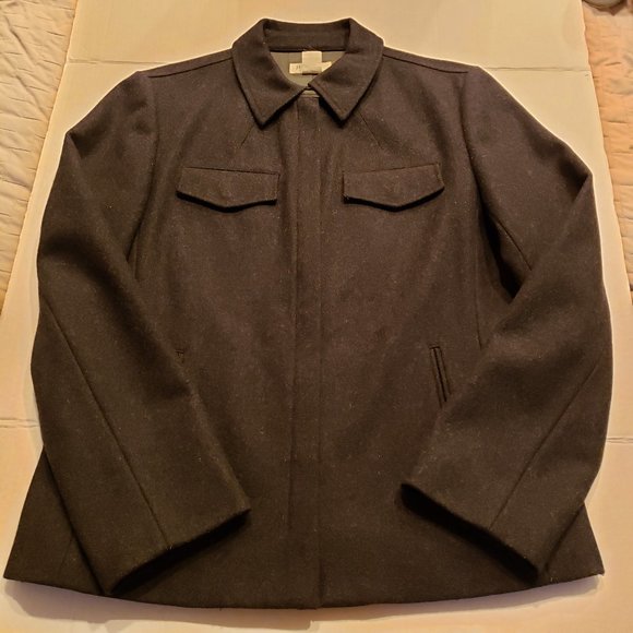 J. Crew Wool Jacket Full Front Zipper Size Med - Picture 6 of 14